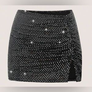 Black mini skirt